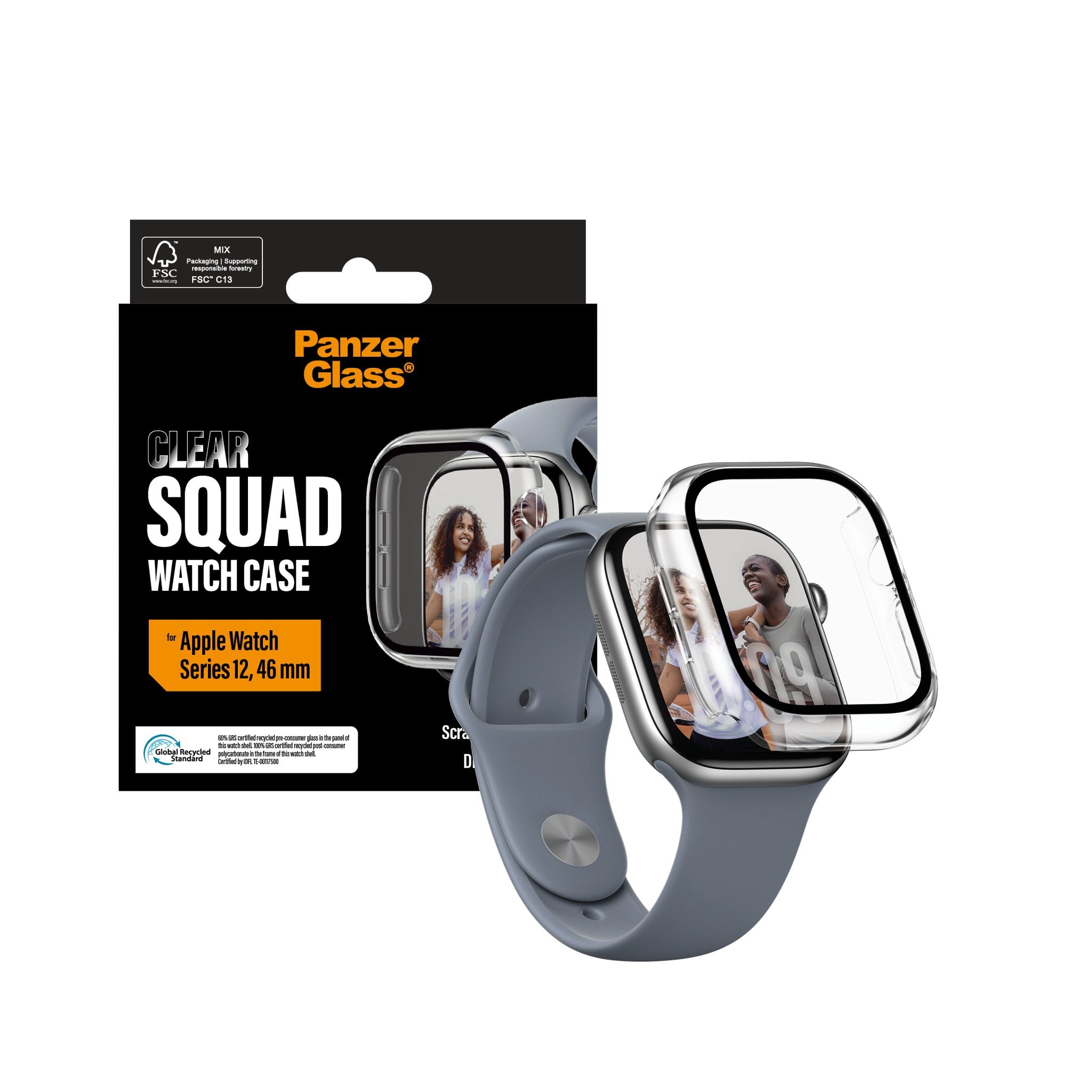 PanzerGlass® Full Body Case Transparent Apple Watch Series 12 | 46mm